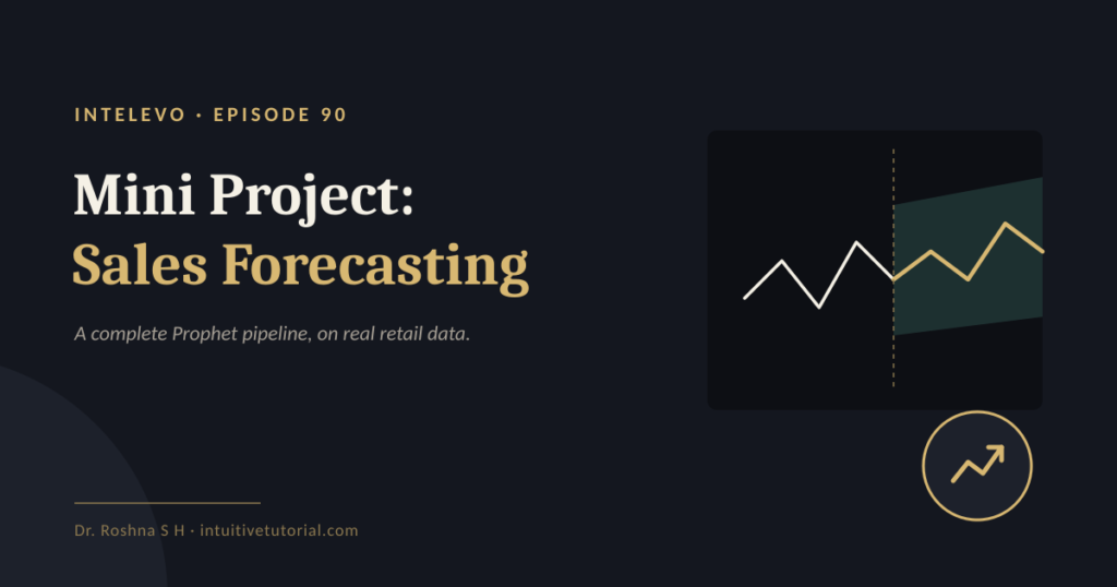 This sales forecasting mini project walks you through a complete Prophet pipeline, from raw retail data to a business-ready forecast.