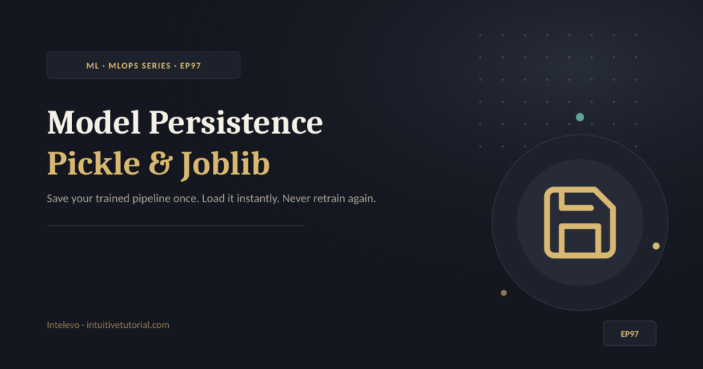 model persistence with pickle and joblib